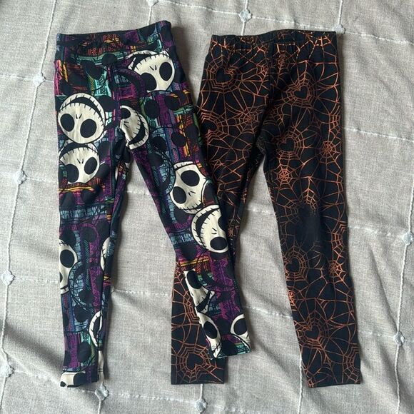 Lularoe Jack Skeleton Halloween Leggings 2 Pair Set - Picture 1 of 6